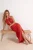 TRENDYOLMİLLA Dames Rood Effen Maxi Mouwloos Strandkleding Recht Strandjurken