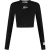 Malelions Women Longsleeve Crop Top | Black