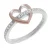 Orphelia Dames 925 Sterling Zilveren Ring – Zilver/Roze ZR-7286