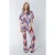 Colourful Rebel Big Flower Peached Flare Pants Multicolor