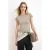 TRENDYOLMİLLA Dames Beige Effen Kort Getailleerd T-shirts