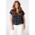 MS Mode top Plus Size met stippen – blauw