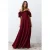TRENDYOLMİLLA Dames Bordeaux Effen Maxi Mouwloos Diploma-uitreiking / Gala A-lijn Avond & Gala Jurk