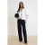 TRENDYOLMİLLA Dames Wit Effen Lang Regular fit Jassen