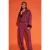 Studio AMAYA wide leg regular waist broek roze met glitter