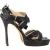 Jimmy Choo Vamp platform sandalen met glitter in zwart leer
