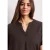 Street One Dames Blouse met korte mouwen en omslag in Bruin