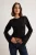 TRENDYOLMİLLA Dames Zwart Effen Lang Getailleerd Blouses