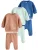 Next Set  beige / blauw / pastelgroen