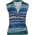 Bedrukte Faux Wrap Mouwloze Top in Petrol
