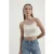Spaghetti Band Basis Cropped Cami Top