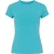 Klassiek getailleerd T-shirt met ronde hals in fris turquoise.