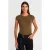 Dames Slim Fit Katoenen T-Shirt met Ronde Hals