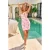 Geprinte Mini Tulle Jurk met Rugdetail