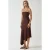 Strapless Bodycon Maxi-Jurk met Asymmetrische Zoom