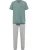 Bruno Banani Pyjama kort ‘BURKE’  grijs gemêleerd / jade groen