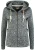Oxmo Fleece jas ‘OXThory’  bruin / grijs