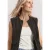 Vest met ronde hals in corduroy-look