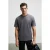 T-shirt met ronde hals en ribstructuur