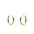 KARMA Jewelry gold plated oorbellen Plain Ø 1 cm