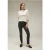 Street One Dames Slim fit broek met coating in Zwart