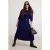 Trendyol Curve Dames Blauw Effen Maxi Lang Avond / Dagelijks A-lijn Grote maten Jurk