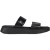 Calvin Klein Jeans Zwarte Leren Platte Sandalen
