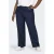 ONLY CARMAKOMA high waist casual broek donkerblauw
