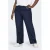 ONLY CARMAKOMA high waist casual broek donkerblauw