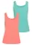 VIVANCE Top  jade groen / zalm roze