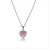 Luxenter, 925 sterling zilveren en rozenkwarts gerhodineerde ketting