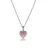 Luxenter, 925 sterling zilveren en rozenkwarts gerhodineerde ketting