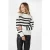 EsQualo Sweater Col Striped Lurex Off White / Black