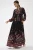 Gedrukte Lange Mouw Viscose Maxi Jurk