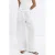 Mango wide leg broek met linnen – wit