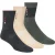 Scotch & Soda 3pk Womens 1/2 Terry Crew Socks Dark Grey