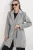 Geknoopte Midi Coat met Jas kraag