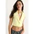 Fitted Crop Vest met Stola Kraag