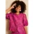 Lofty Manner gebloemde top met lurex paars