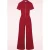 Topvintage exclusive ~ Izzy Short Sleeve jumpsuit in rood