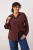Trendyol Curve Dames Bruin Gestreept Lang Relaxed fit Grote maten Overhemden