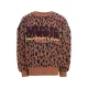 LOOXS little rechtvallende sweater met hartjes – bruin