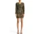 Scotch & Soda Mini Viscose Jacquard Wrap Dress Poetry Tapestry Military