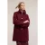 Motivi Bouclé Wool Coat Burgundy