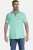 Jan Vanderstorm loose fit polo Plus Size MELKER met contrastbies turquoise