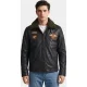 Donders 1860 Lerenjas heren Zwart Leather Jacket with Badges 52727/590