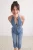 TRENDYOLMİLLA Dames Blauw Effen Mouwloos Getailleerd Blouses