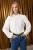 TRENDYOLMİLLA Dames Ecru Effen Lang Regular fit Blouses