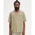 Fred Perry Heren Lichte Textuur Revere Kraag Korte Mouwen Shirt