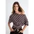 TRENDYOLMİLLA Dames Bruin Gestreept Kort Getailleerd T-shirts